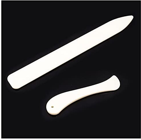 2Pcs Papier Bonefolder Falzbein Knochen Ordner Papier Knochen Buchbinderei Falten Rillwerkzeug,Aus Knochen präzisen Falten von Papier oder leichtem Karton und zur Lederverarbeitung