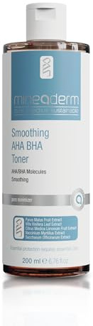 Mineaderm Smoothing AHA BHA Toner – Exfolierendes Gesichtswasser mit 5% Glycolsäure & 2% Salicylsäure + Niacinamid – für glatter wirkende Haut & Porenoptik – 200 ml