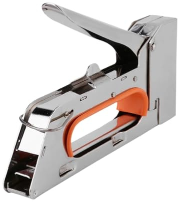 Pneumatischer Hefter, angetrieben, Polsterhefter, 4/6/8 mm, Papierfenster, Tacker-Werkzeuge mit 2400 Edelstahlnägeln für Holzbearbeitung, Möbelbindung