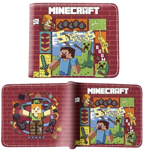 YCVBCY Dessin Animé Portefeuille, Enfants Portefeuille Double Fold Cuir, Garçon Portefeuilles Anime, Portefeuilles De Dessin Animé à La Mode, Cadeau pour Enfants et Fans de Jeux Vidéo