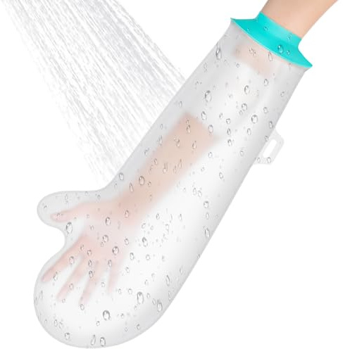 ANOMM Waterproof Arm Cast Cover, Reusable Adult Arm Cover for Shower, Soft & Comfortable Cast Protectors for Hand, Wrist, Elbow, Watertight Seal Cast Bag for Bandages, Dressings, Wound Care Supplies
