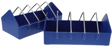 Lurrose 4piezas Comedero Engrosado de Plástico para Aves Dispensador con Separador Extraíble y Ranura de Alambre para Granjas de Pollitos y Patos Unidades