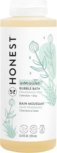 The Honest Company Honest Purely Simple Hypoallergenic Bubble Bath With Naturally Derived Botanicals for Sensitive Skin, Fragrance Free, 12 Fluid Ounce