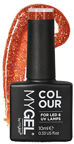 Mylee Gel Nail Polish 10ml [Festive lights] UV/LED Soak-Off Nail Art Manicure Pedicure for Professional, Salon & Home Use [Bold Glitters Range] - Long Lasting & Easy to Apply