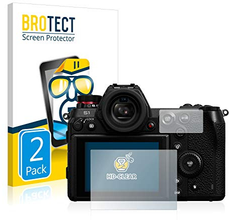 BROTECT 2 Stück Schutzfolie für Panasonic Lumix DC-S1 / Panasonic Lumix DC-S1R Displayschutz Folie Made in Germany, Ultra-Klar