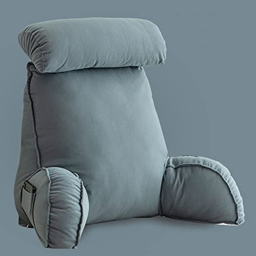 MEGHI Lesekissen Mit Armlehnen Und Abnehmbare Nackenstütze,Ideal als Rückenstütze zum Lesen,Arbeiten,und Spielen auf dem Bett,Sofa,oder Couch