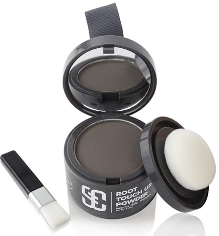 Linea di capelli istantanea in polvere, linea di capelli shadow, copertura per capelli Touch Up polvere per capelli sottili per donne radici dei capelli Touch Up polvere copertura up(Grigio