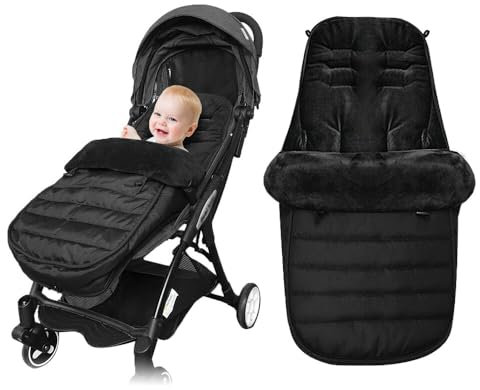 SKJJL Kinderwagen Fußsack Winter, Winterfußsack für Kinderwagen Buggy mit Kordelzug und Reißverschluss, Winter Fußsack für Baby, Maschinenwaschbar Wintersack Kinderwagen für Alle Kinderwagen