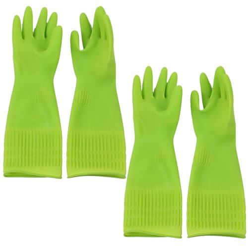 usefulbeauty 2 Paar Wiederverwendbare Handschuhe - Latex Handschuhe - Haushaltshandschuhe - Spülhandschuhe - Handschuhe Küche - Gartenhandschuhe Wiederverwendbare, Langarm, L