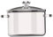 Ollas de vidrio para cocinar en la estufa de vidrio, una olla a fuego lento de 3.5L estufa de borosilicato de borosilicato seguro con manijas anti-escalvas de oreja doble y man
