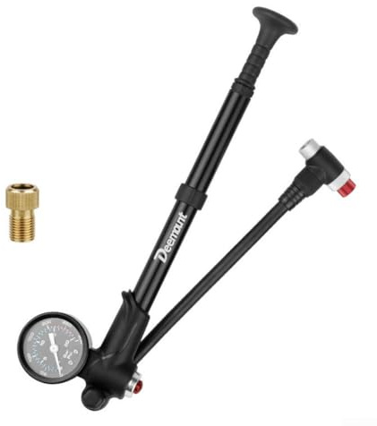 High Performance Bicycle Pump 300 PSI Inflator for Front Forks and Rear Gall Bladders on Mountain Bikes (01)