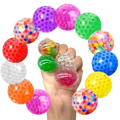 12 Pcs Stress Balls with Quiet Soft Grip – Focus Relief for Daily Use
