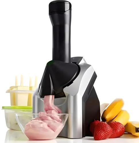 Fruktdesserttillverkare för hälsosam sorbet och vegansk mjuk servering, lättanvänd maskin, perfekt för frysta godsaker, inget tillsatt socker, perfekt för barn och vuxna
