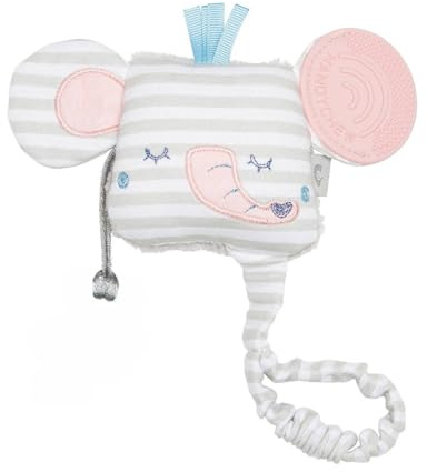 Cheeky Chompers CC486 - Juguetes de dentición adorables con sonajero y función sensorial para una estimulación 100% segura (Darcy the Elephant)