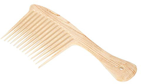 Peine Profesional de Peluquería con Dientes Anchos, Mango de Rastrillo para Desenredar Cabello Afro, Uso para Hombres y Mujeres con Champú