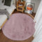 Ghouse Teppich Rund 180x180 cm Rosa Flauschig Weich Wohnzimmer Schlafzimmer Dekoration rutschfest Kurzflor Teppich Waschbarer Carpet