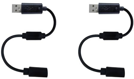 NSGWKZD USB Adapter Breakaway Cable Replacement for Logitech G920, Thrustmaster Ferrari 458 Spider Racing Wheel Xbox 360 Controller, 2-Pack