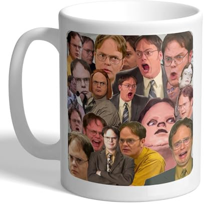 I Love Mugs - The Many Faces of Dwight Schrute - Rainn Wilson Collage - The Office US - Mug, Ceramic, 11fl.oz.