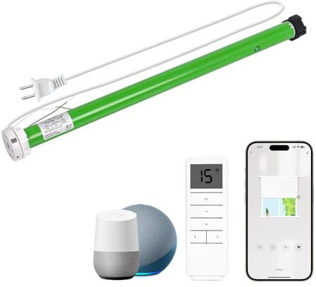 Rollerhouses 25TEW Main Power Voltage Blinds Motor with Tuya WiFi Smart Plug - Voice Control, App Remote Control, Timer Function, Compatible with Alexa & Google Assistant