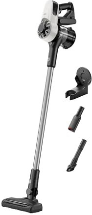 AEG AP31CB18IW Aspiradora Sin Cable, 18 V, Autonomía de 30 min, Limpieza Sensilla y Flexible, Tecnología Ciclónica, Filtros Lavables, Depósito de 0,5 L, Incluye 3 Accesorios, Color Blanco