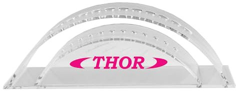 THOR-DARTS 12er Dart Display - Acryl Dartständer - Wave Dart Displayständer - Acylic Darts Diplay Stands (Clear, Pink)
