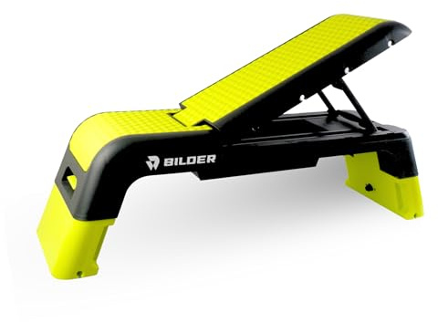 BILDER- Step Bench per Allenamento Cardio e Forza, Stepper Fitness Casa e Panca Palestra Multifunzione per Addominali e Pesi, Altezza e Inclinazione Regolabili, Capacità Carico 150kg Esercizi Home Gym