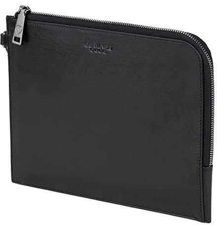 Berliner Bags Premium Dokumentenmappe Alex M, Dokumententasche, Reisepass Organizer und Banktasche aus Leder, für Damen und Herren - Schwarz