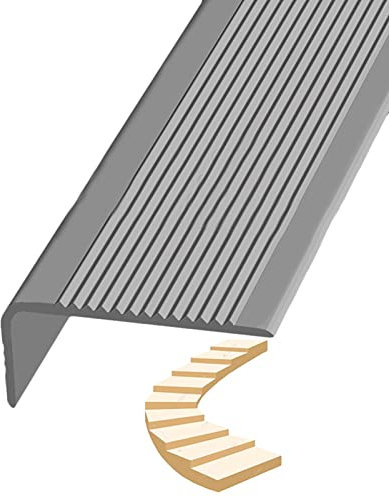 Treppenkantenprofil L-Form Stufenkantenprofil Selbstklebend Treppenkantenschutz Safety Antirutsch-Profil Winkelprofil, Selbstklebend Kantenschutzprofil, einfache Montage, Breite 3x7cm/1,18 x 2,75 Zoll