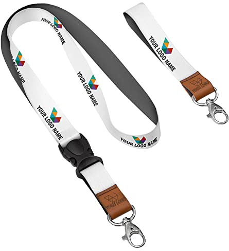 Personnalisé Lanière Cordon à votre Texte Cordon Cordon promotionnel pour badge imprimé Lanyard courroie de cou Strap Leather Logo [098]