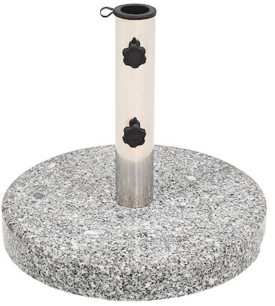 AUUIJKJF Rasen & Garten Sonnenschirmständer Granit rund 20 kg Haus & Garten