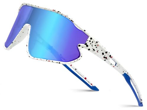 Hifot Lunettes de Soleil Enfant,Lunettes de Cyclisme TR90 Anti UV400 Lunette de Vitesse Lunettes de Sport Baseball pour 6-14 ans Garçons Filles