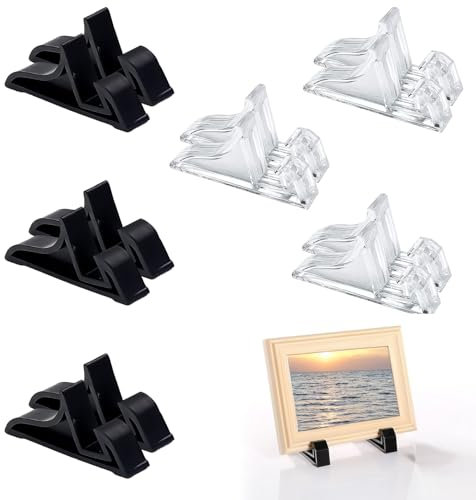 Fleymu 12 supporti per libri in vetro acrilico, piccolo supporto per immagini, per presentazione, per la visualizzazione di immagini o altre collezioni, per matrimoni, decorazioni per la casa