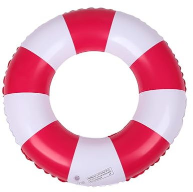 Uppblåsbar simring, uppblåsbar simring för vuxna, vintage randiga uppblåsbara munkar, för vuxna barn flottör