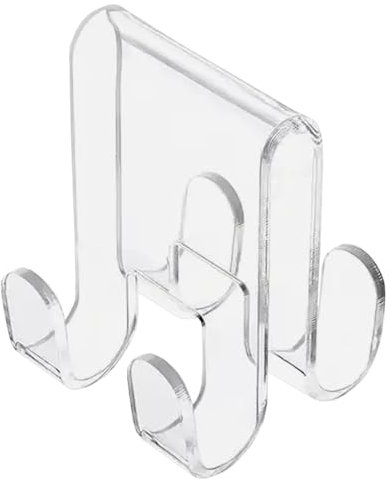 Generisch Double crochet pour paroi de douche en verre, étagère de douche à suspendre, crochet de porte en verre pour salle de bain, porte-serviettes - verre acrylique, serviette et de toilette