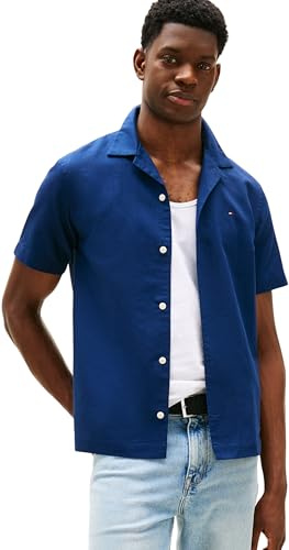 Tommy Hilfiger Camisa Hombre Linen Blend Manga corta