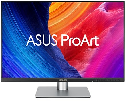 ASUS ProArt Display PA248QFV, Professioneller Monitor 24,1 Zoll WUXGA IPS (1920 x 1200), 100 Hz, 5ms (GTG), 100% sRGB, Color Accuracy ΔE < 2, Calman Verified, ergonomische Unterstützung, Schwarz