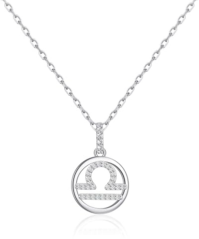 Philip Jones Collier signe astrologique Balance avec cristaux Zircondia