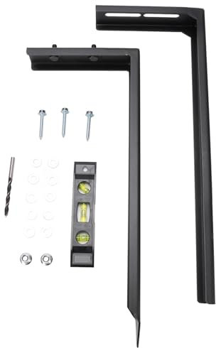 Kit di Ancoraggio di Recinzione da 2 Pacchi, Kit di Posta in Acciaio in Acciaio Pesante Post -Riparazione, Fascia di Terra di Ancoraggio per la Riparazione di Recinti in Legno
