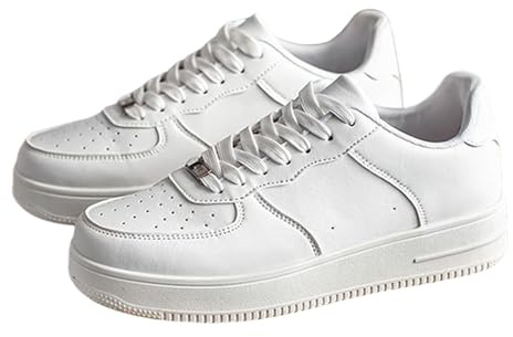 Elevate Chaussures pour homme 6/8/10 cm Unisexe Décontracté Avec rehaussement Respirant Antidérapant Hauteur Increased Trainer, Blanc 8 cm, 40 EU