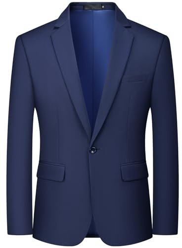 QUELDRA Men's Smart Casual Blazer Business Slim Fit Suit Jacket Daily Wear