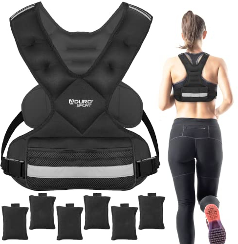 Aduro Sport Adjustable Weighted Vest Workout Equipment, 11lbs-20lbs Body Weight Vest for Men, Women, Kids