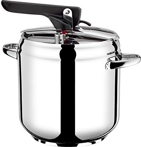 Pintinox First Schnellkochtopf aus nickelfreiem Edelstahl, induktionsgeeignet, mit 4 Sicherheitssystemen 9 l