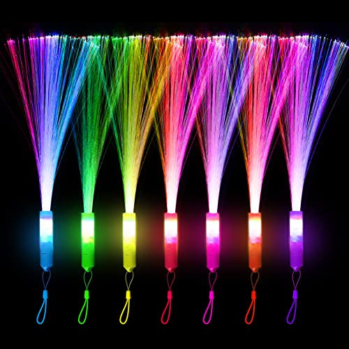 CEWROM 12 Stück Leuchtstäbe Partyzubehör, Leuchtstab Glasfaser, Knicklichter Set, Leuchtstäbe Bunte, LED Leuchtwedel Kinder, für Weihnachts Kindergeburtstag Konzerte Hochzeit Geburtstage Party