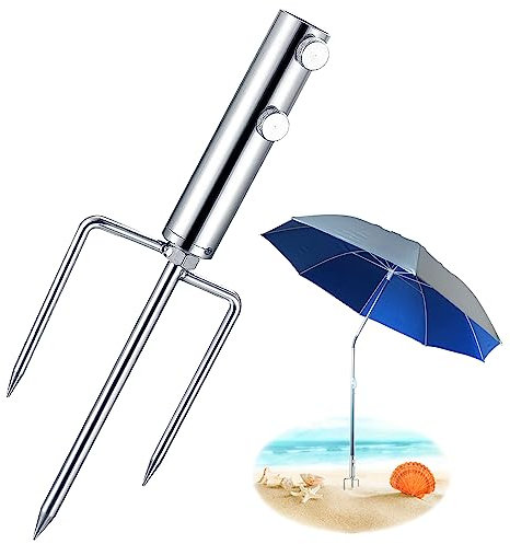 Bogoro Erdspieß Sonnenschirm,Rasendorn für Sonnenschirm,Schirmständer Strand,Sonnenschirmständer mit Rasendorn,Schirmständer Sonnenschirm,Abnehmbarer Sonnenschirmhalter Strand,für Angeln,Strand
