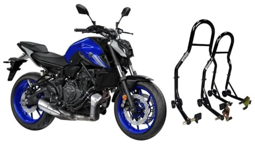 Cavalletto alzamoto alza moto per alzare avantreno e retrotreno sollevare la ruota gomma posteriore e anteriore frontale + posteriore del della Yamaha MT09 MT 07 09 MT-09 MT07