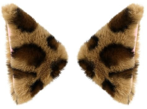 Holibanna Cat Ear Hair Clips 1 Pair Animal Ear Clip Ons for Girls Cosplay Costume Soft Hair Accessories for Halloween Party Festival Dress up Women Jewellery