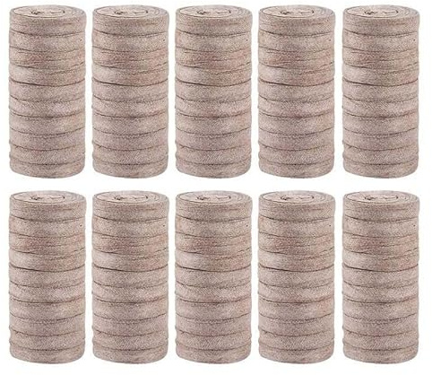 Opatiny Pellets de barro comprimido para germinación de brotes, 3 cm, tela no tejida biodegradable, tierra nutritiva natural para verduras, hierbas y flores, 50 unidades