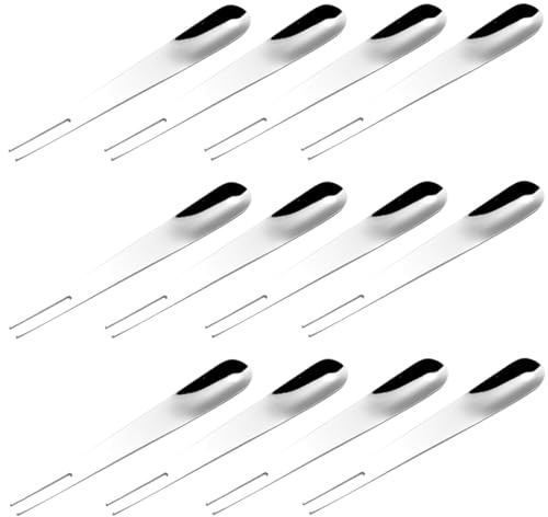 WATIIFUFU Set 24 Forchette da Frutta e Dessert in Acciaio Inox, Forchettine Portatili per Antipasti e Insalate, Posate Leggere per Uso Quotidiano, Feste, Ristoranti e Matrimoni