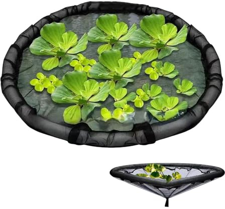 Schwimminsel Teich, 60/64/80cm Schwimmende Pflanzinsel – Pflanzenschutz Mit Feinmaschigem Netz, Wiederverwendbar. Perfekt Für Gartenteich, Fischteich, Wasserspiele. Schützt Wasserpflanzen, Fördert
