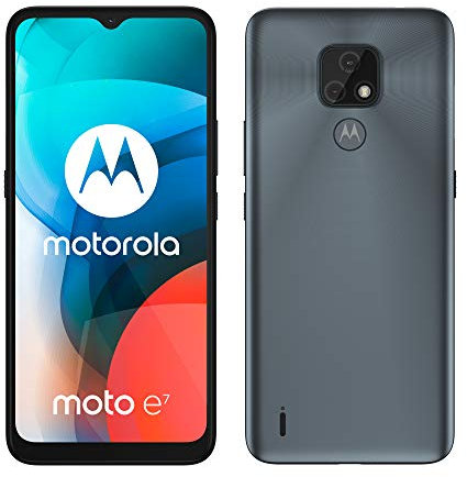 Motorola E7 6.5 Inch Max Vision HD+, 48MP dual camera system, 4000 mAH battery, Dual SIM, 2/32GB, Android 10, Mineral Grey